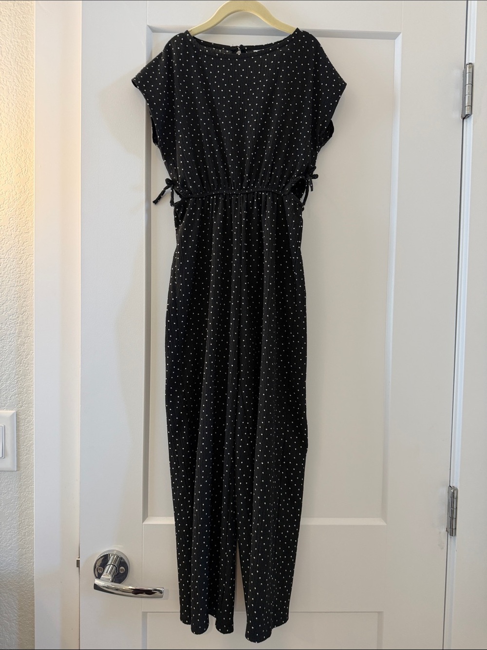 Girls Zara Black Polka Dot Casual Jumpsuit